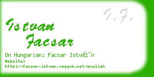 istvan facsar business card